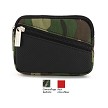 Pocket zipper wallet, top zipper, non-slip panel below diagonal zipper. 